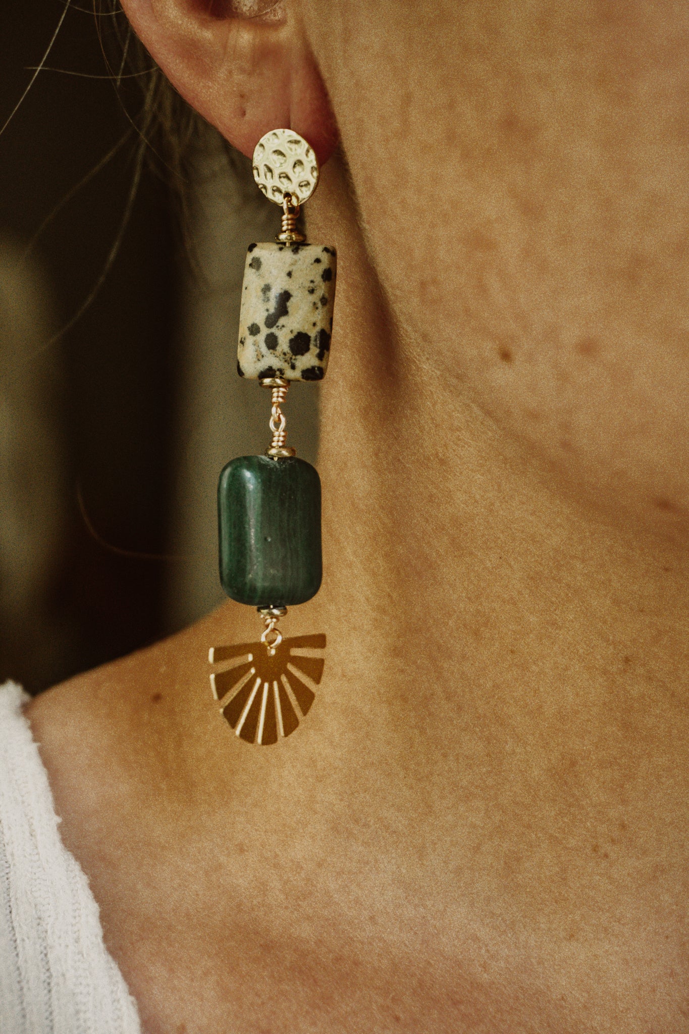 Emerald Sun Earrings