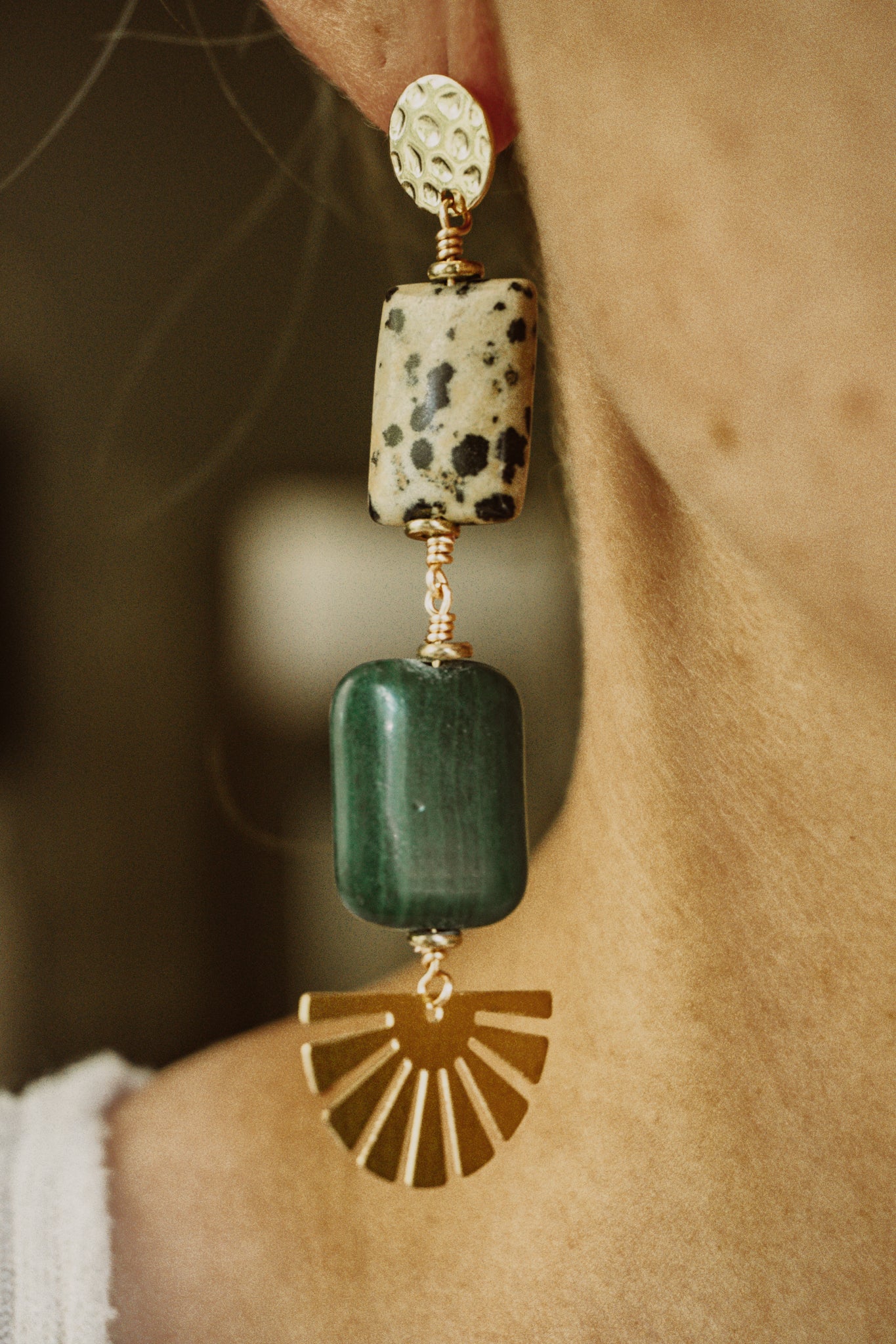 Emerald Sun Earrings